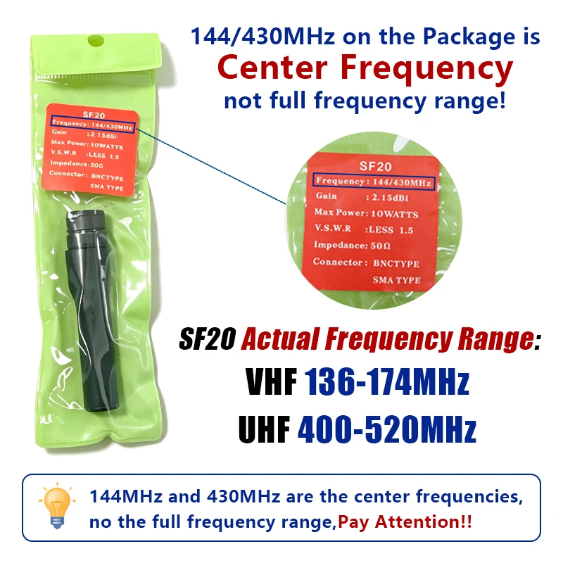 SF-20 Soft Short Antena VHF UHF Mini Colorful BNC Compatible With Motorola CP500 Kenwood IC-V82 Wilson Walkie Talkie Accessory view 6