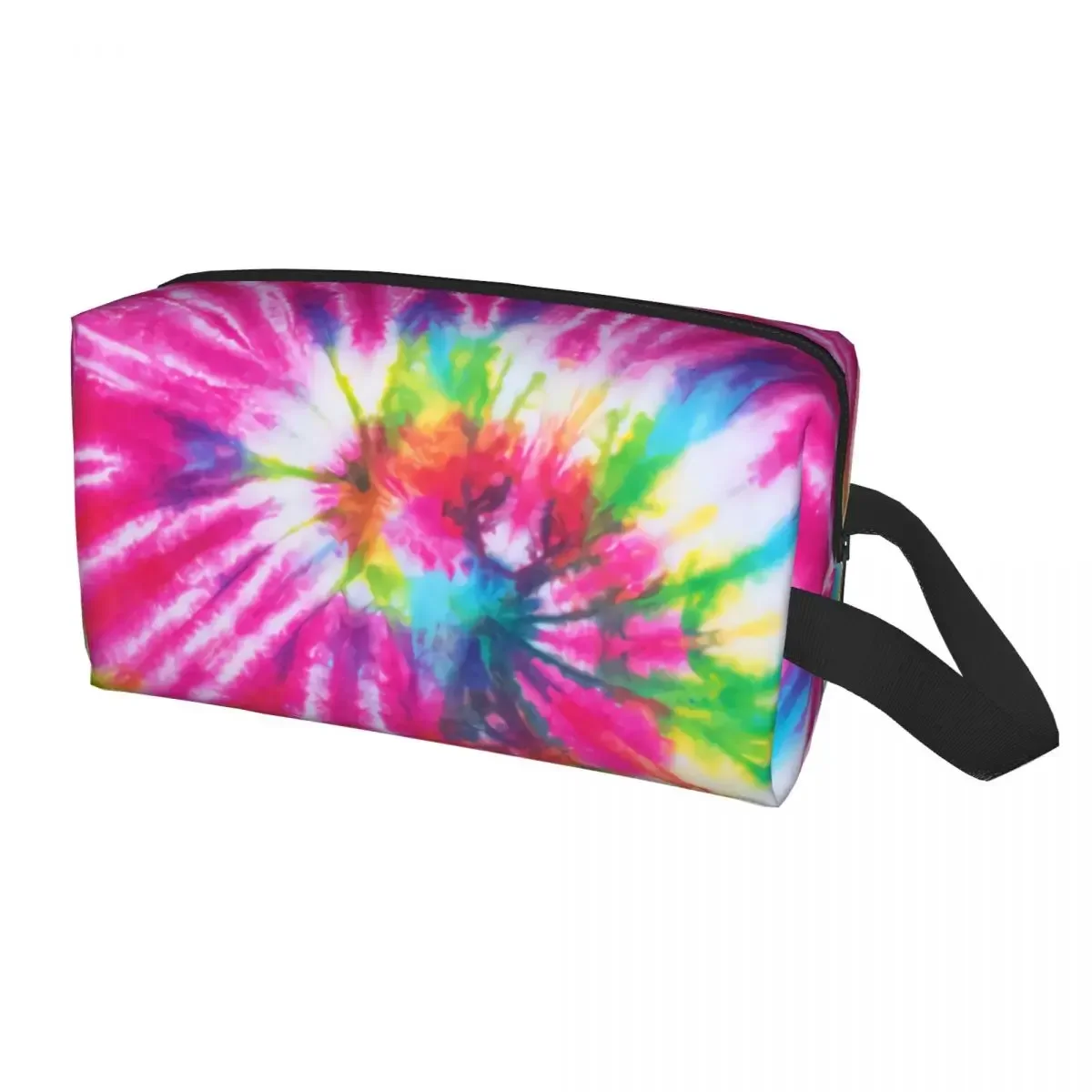 Custom Travel Very Colorful Tie Dye Toiletry Bag Traditional Dyeing Makeup Cosmetic Organizer Women Beauty Storage Dopp Kit Case