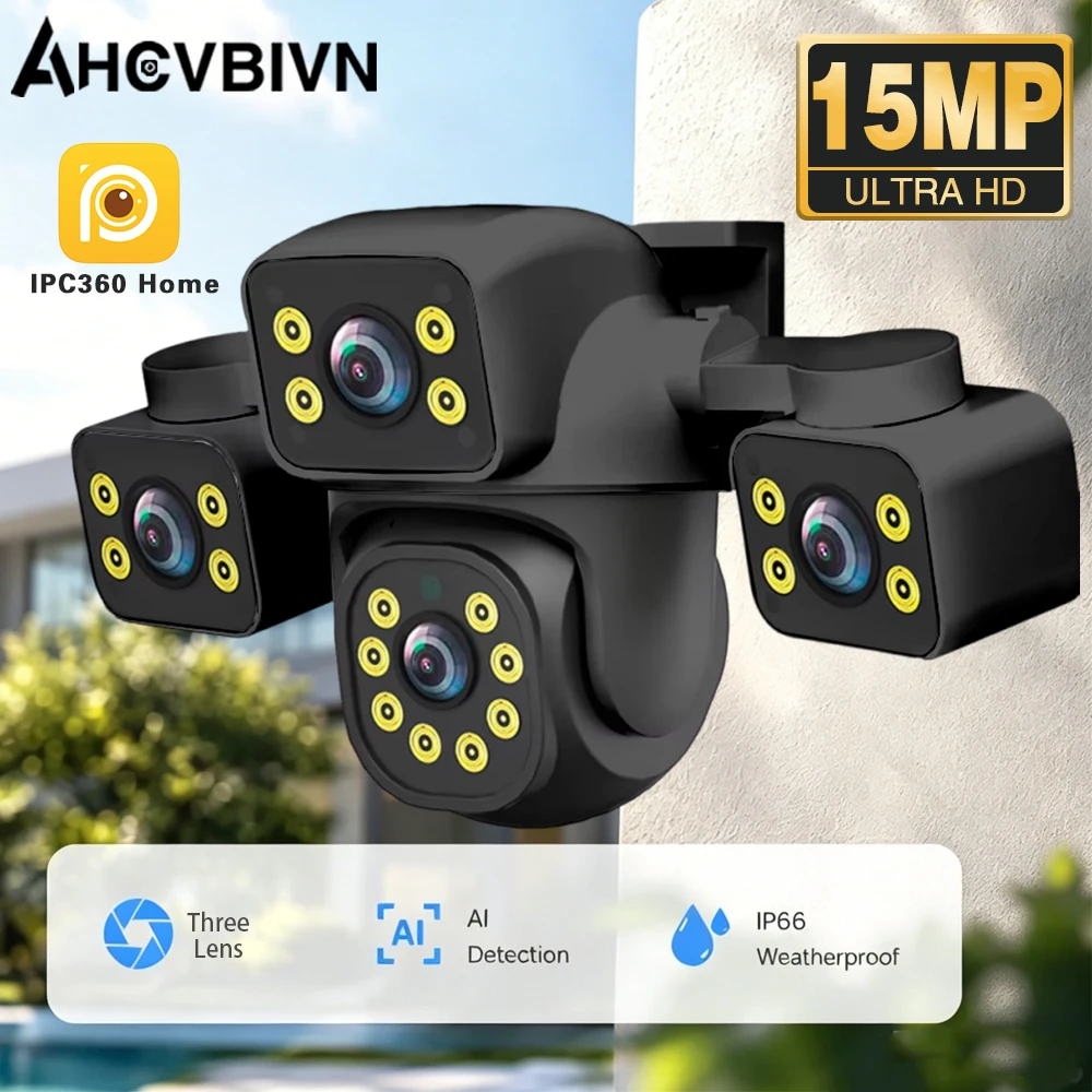 ipc360-home-15mp-wifi-ipカメラ-屋外用-トリプルレンズ-トリプルスクリーン-セキュリティビデオモニター-hd-ai人感センサー搭載-cctvカメラ