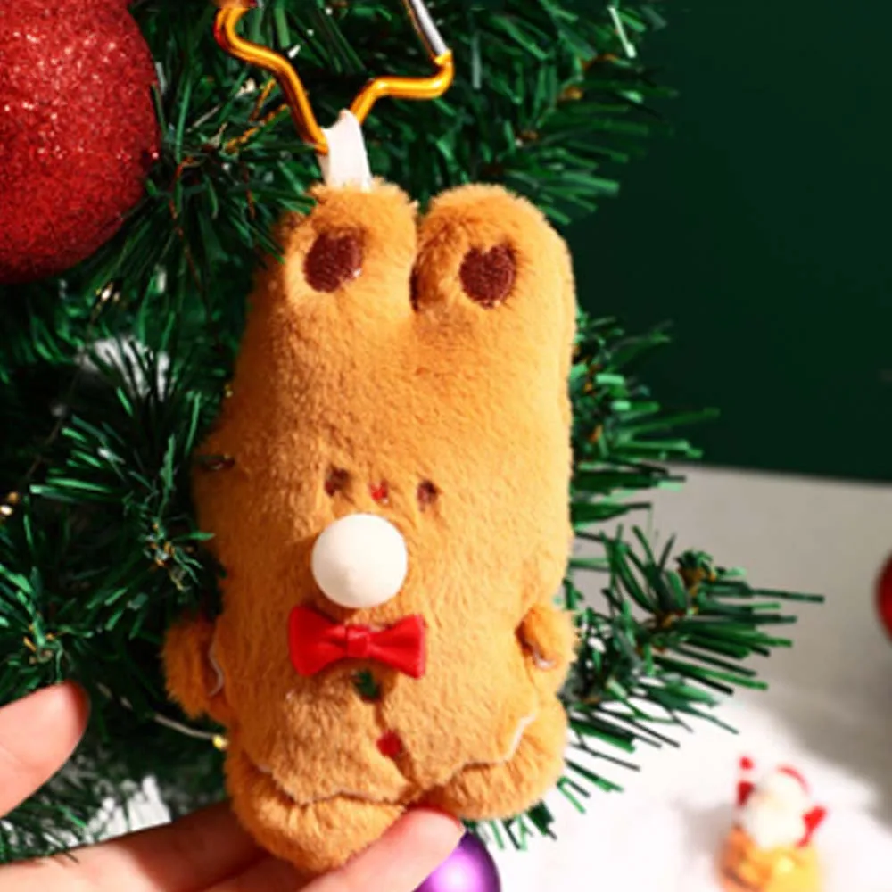 لطيف لينة عيد الميلاد حلقة رئيسية الكرتون شجرة عيد الميلاد البصق فقاعة دمية قبعة PP القطن ثلج المفاتيح