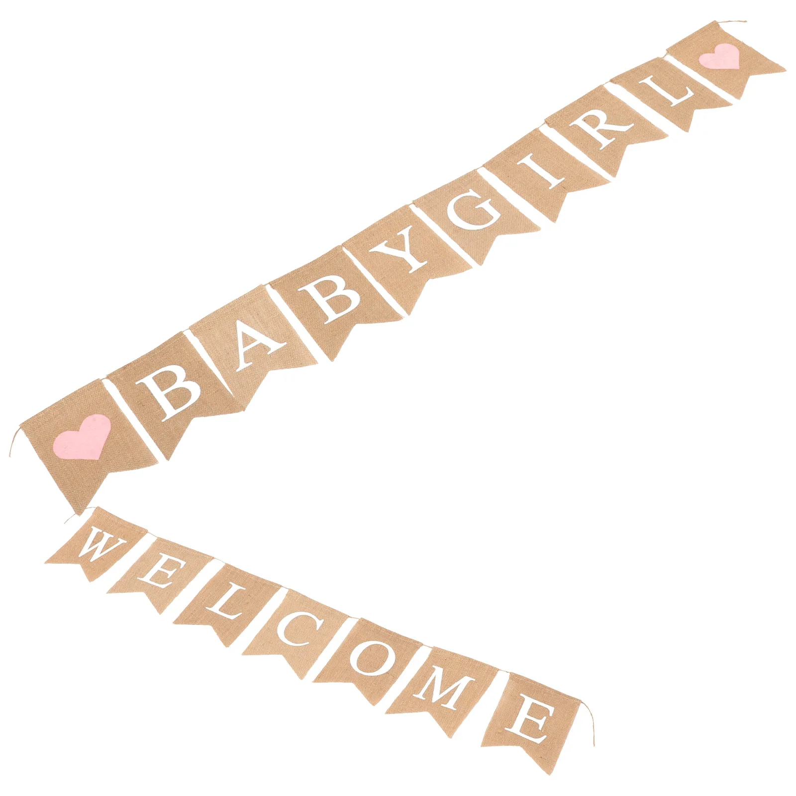 

Swallowtail Banner Party Decoration Linen Material Reusable Birthday Bunting Wedding Event Indoor Outdoor Use Bunting