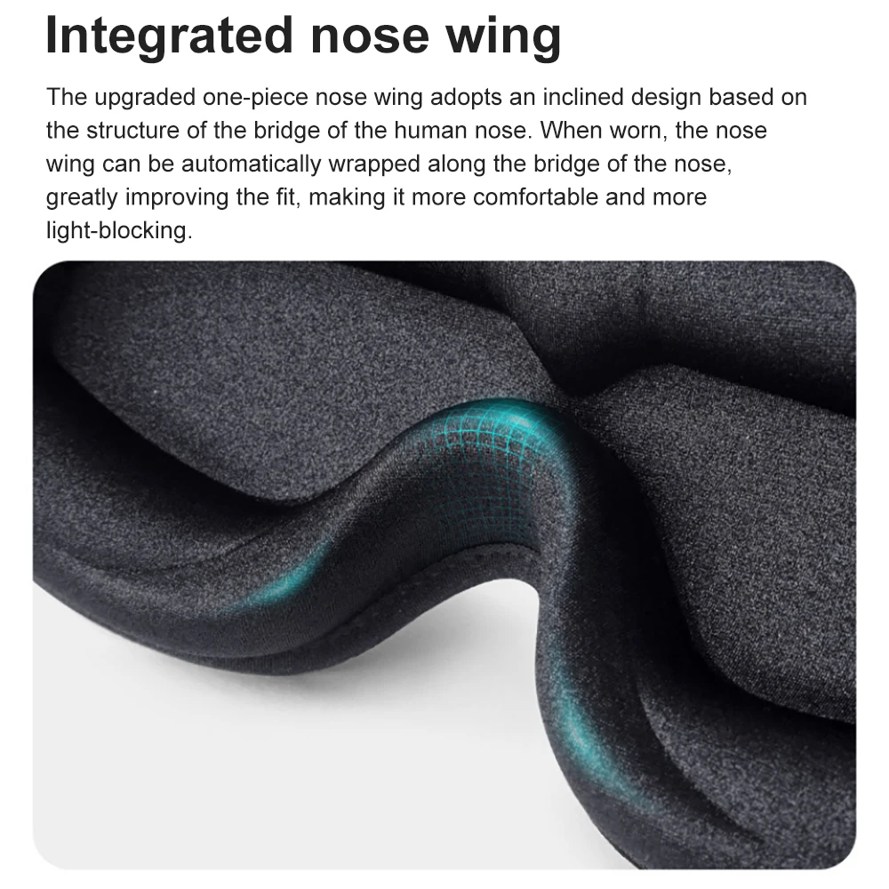 3D Sleeping Eye Mask Steam Heating Eyes Massager 3 Gears Vibration Travel Light Blocking Breathable Eye Mask Relieve Fatigue