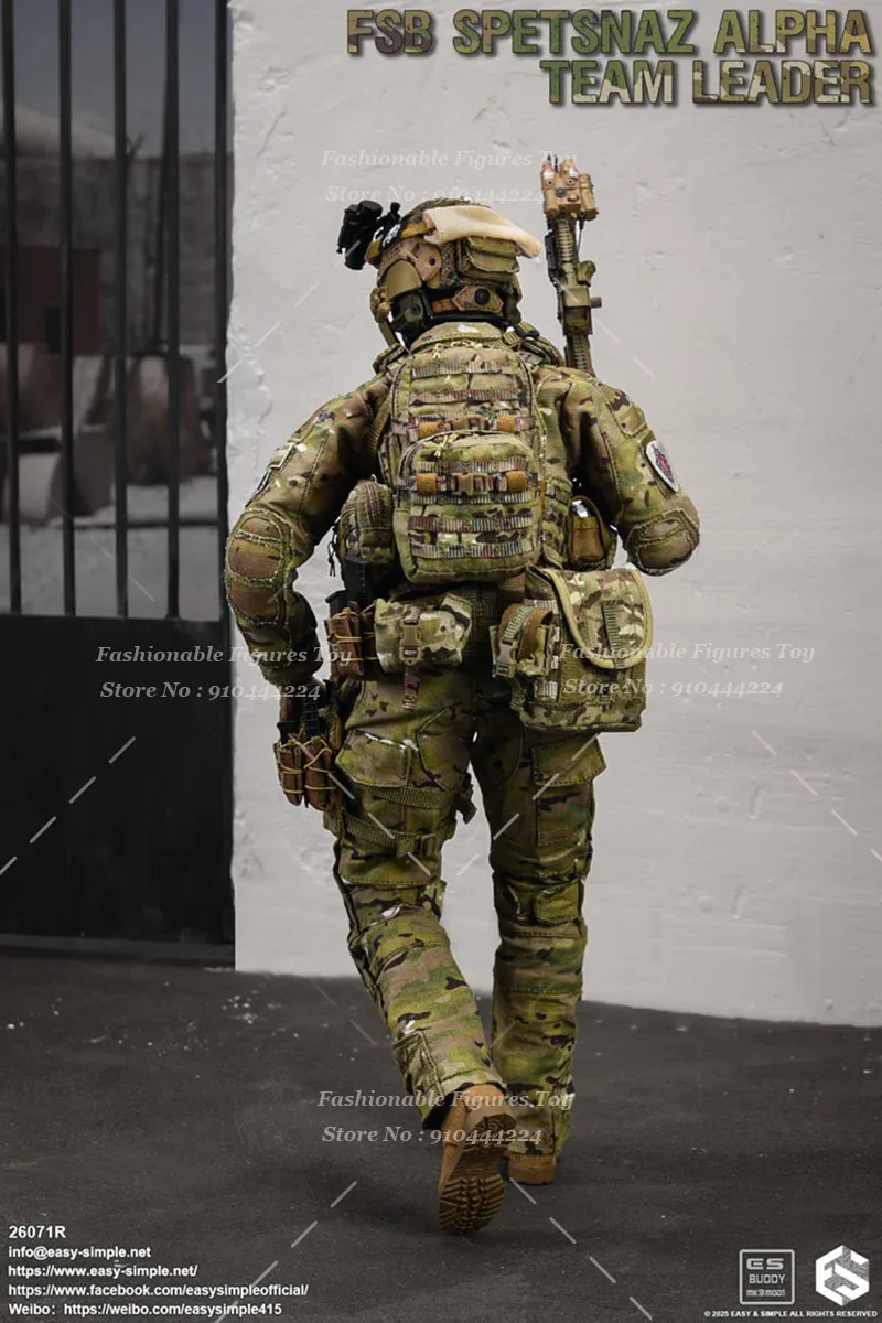 Esay & Simple ES 26071 R 1/6 جندي رجالي Fsbs Spetsnaz Alpha Team Leader مجموعة كاملة 12 بوصة دمى قتالية عسكرية