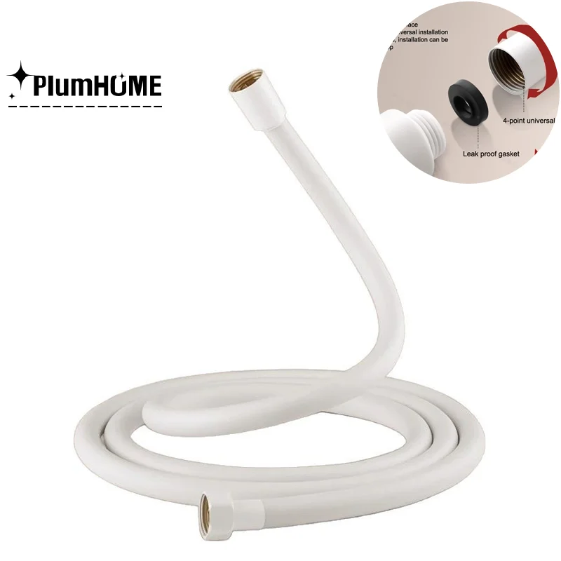 

1 шт., ручной шланг для насадки для душа из ПВХ, универсальный гибкий противозамоточный взрывозащищенный водопроводный шланг, удлинительная трубка для смесителя для ванной комнаты