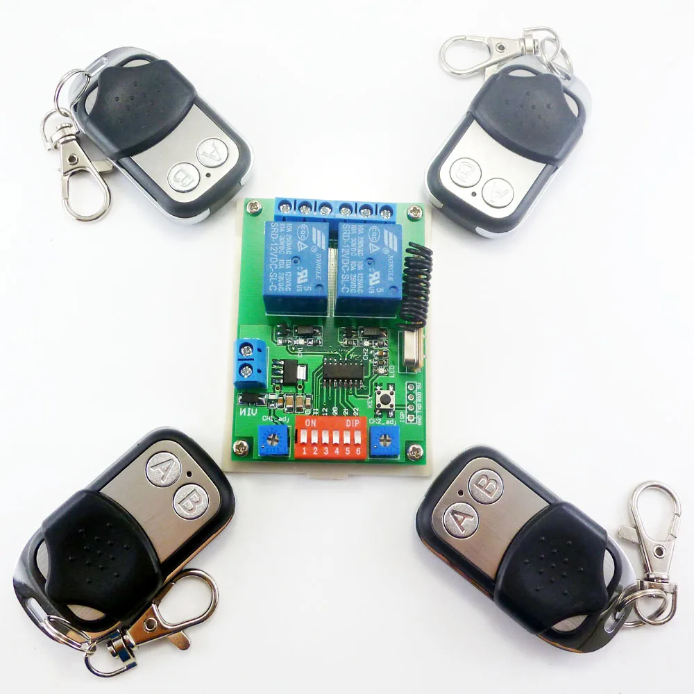 

Control Switch Wireless Remote Kit for Electric Door Gate Motor, CE029A*1 CJ002*4 Transmitters, 433 RF Module