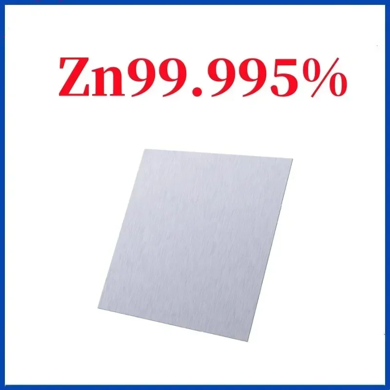 

High Purity Zinc Plate Thickness 0.03 to 0.2mm Length and Width 100*100mm Test Special Zn≥99.995% Metallic Material Zinc Anode