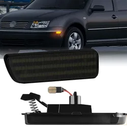 2x Front Led Fender Side Marker Lights Turn Signal Blinkers For VW Golf 4 GTI Jetta MK4 1999-2006 1J0945071A/B