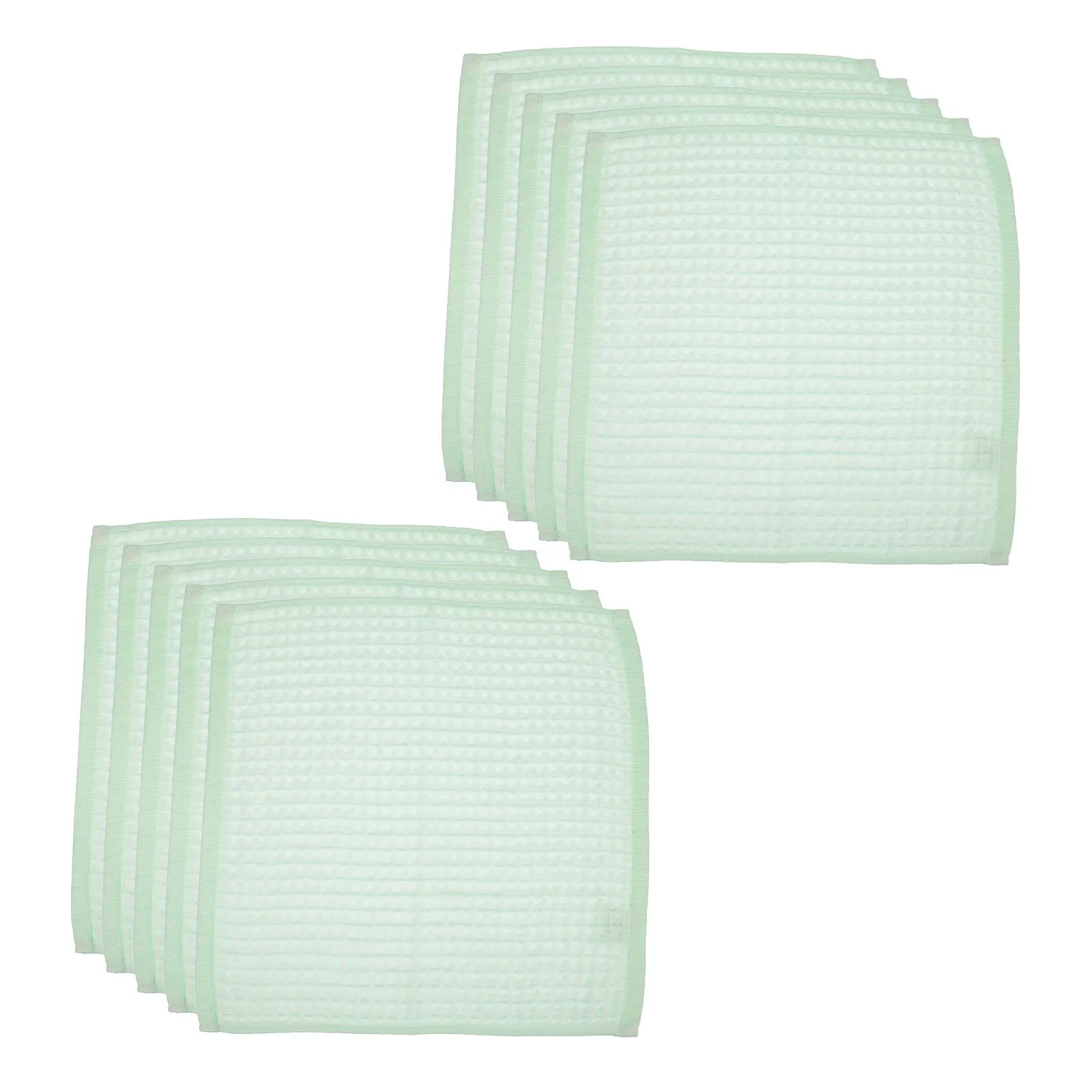 

10Pcs Dishcloths for Kitchen Premium Cotton Material High Absorption Square Shape Easy Storage Cleaning Cloths for Counters and