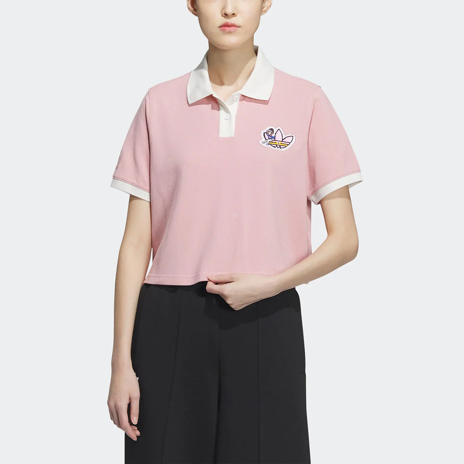 

Adidas genuine Three Stripes Women's Casual Sport Polo Shirt IP1778