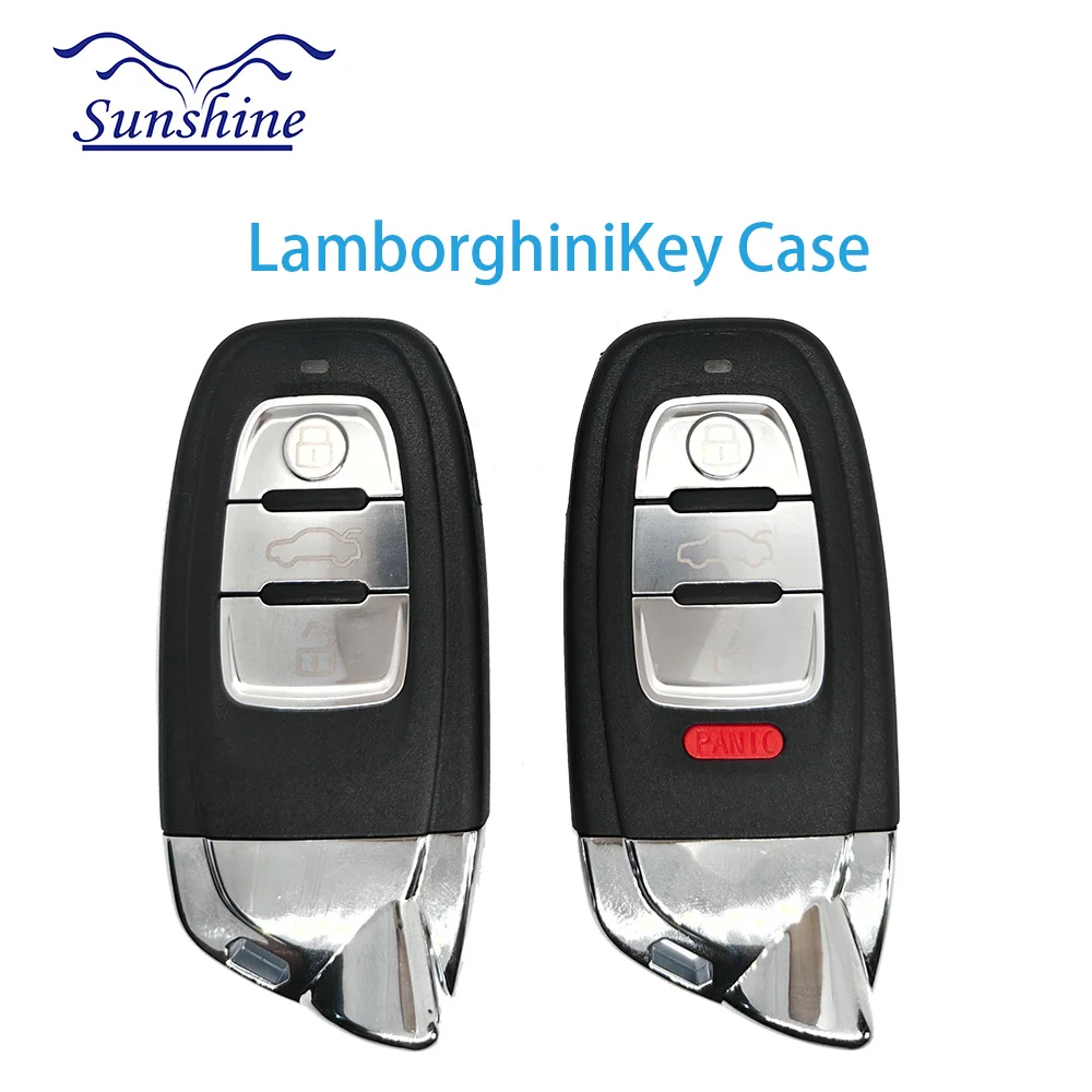

Sunshine 5/PCS For Lamborghini 3/4BT smart card replacement shell case with small key With metal logo with lettering on the back