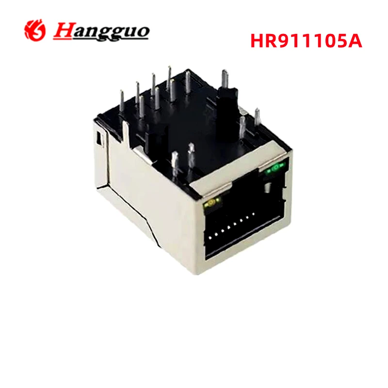 5PCS/Lot Original HR911105A RJ45 Socket with LED light For network isolation transformer filter