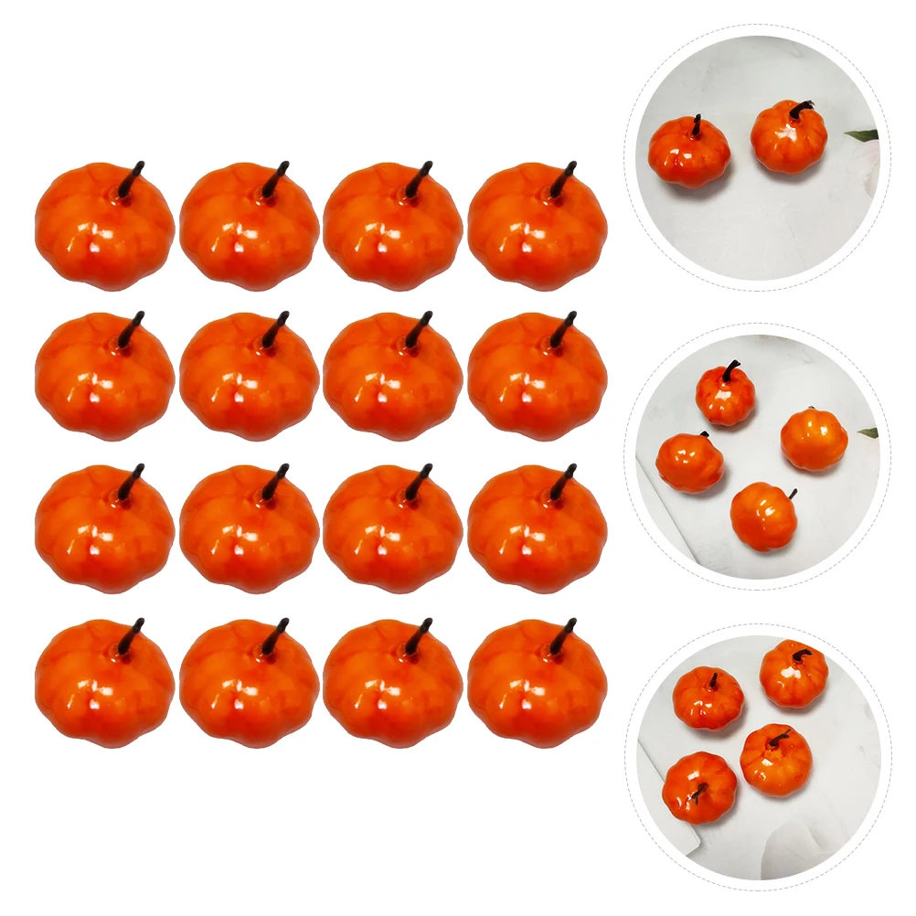 

30 Pcs Simulation Pumpkin Decoration Artificial Small Pumpkins Halloween Prop Home Fake Mini Decorations