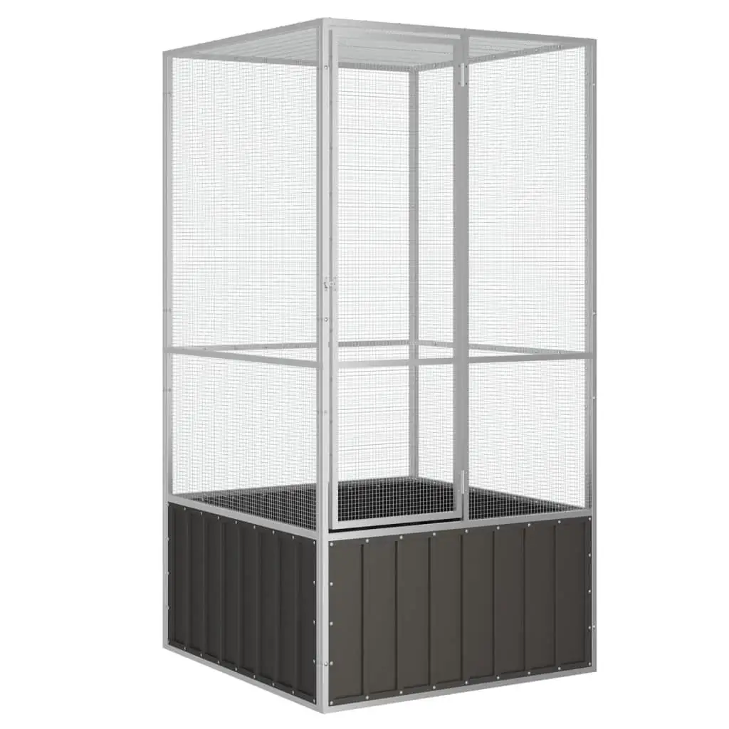 

Galvanized Steel Bird Cage - Anthracite Color, 43.7x42.1x83.3 cm - Durable & Stylish Home for Birds