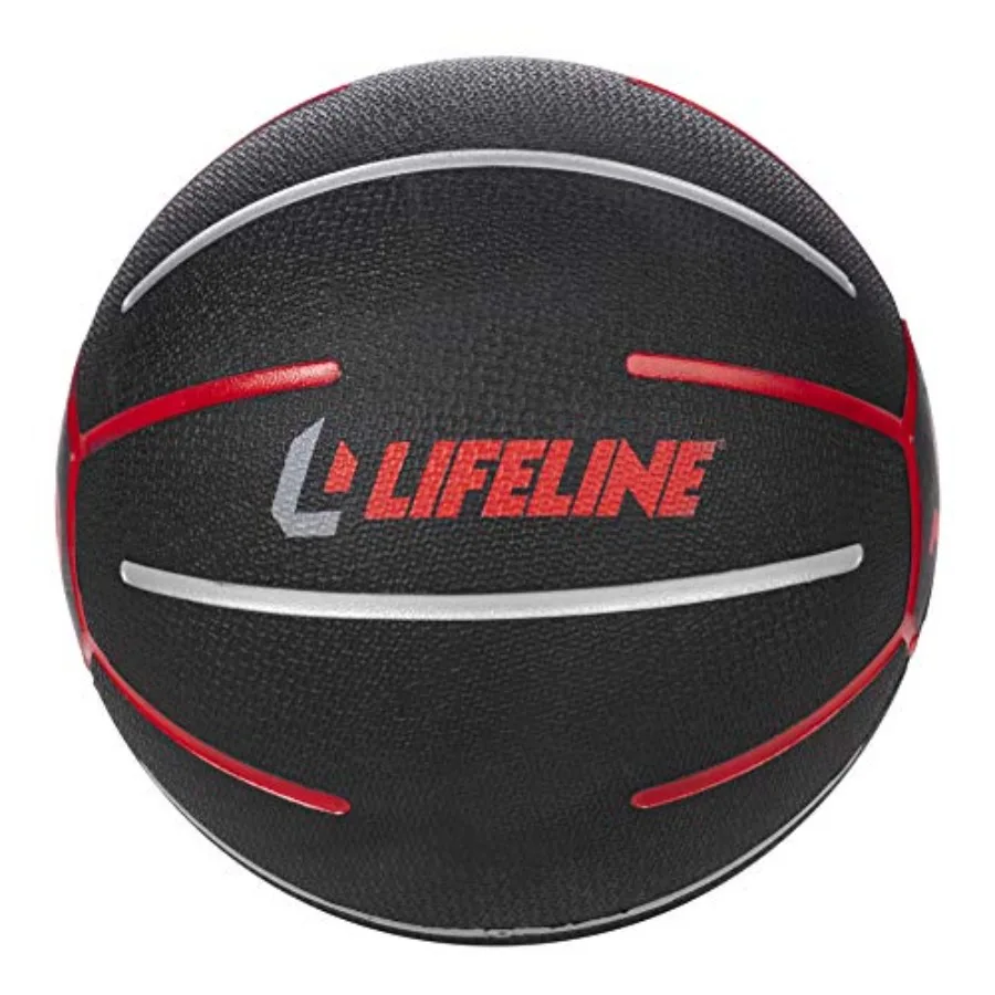 

Fitness Medicine Ball for home gym use durable rubber with textured surface black color non-slip light bounce for total body st
