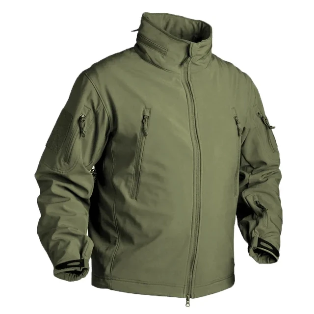 Zimowe wojskowy polar mężczyźni SoftShell Tactical wodoodporna Camping Caze Field Jacket Army Combat Coat odzież myśliwska