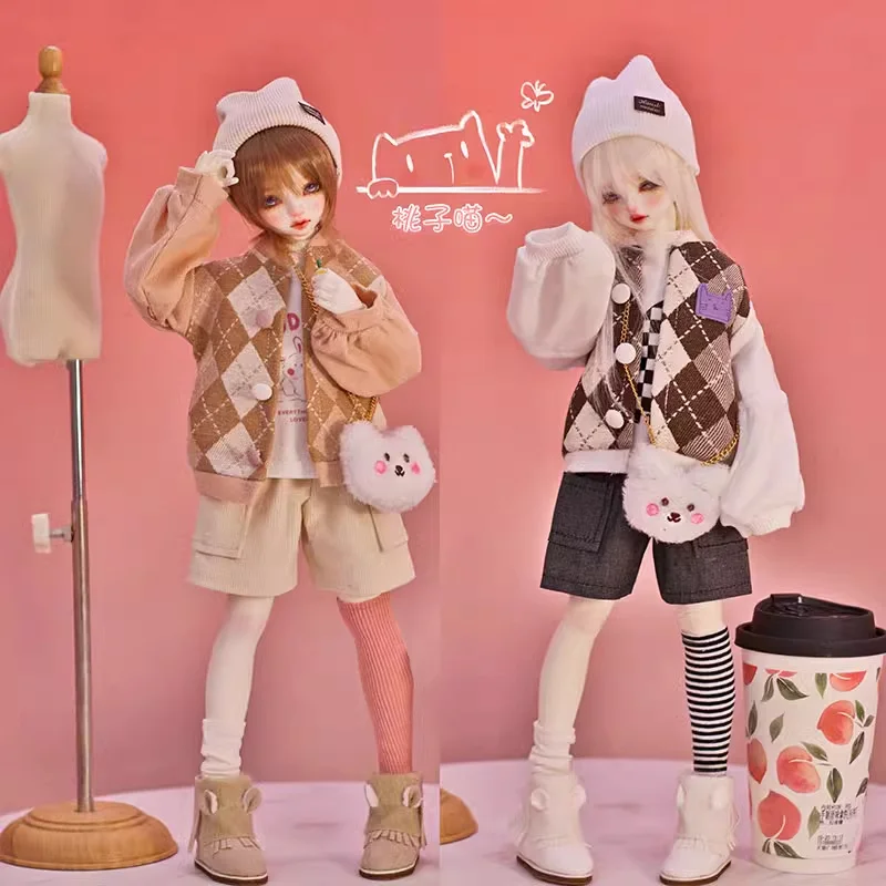 

1/4 BJD Doll Clothes For BJD Doll Accessories MSD MDD Casual Coat Shorts Bag Socks Suit Doll Dress Up Gift Diy Clothes