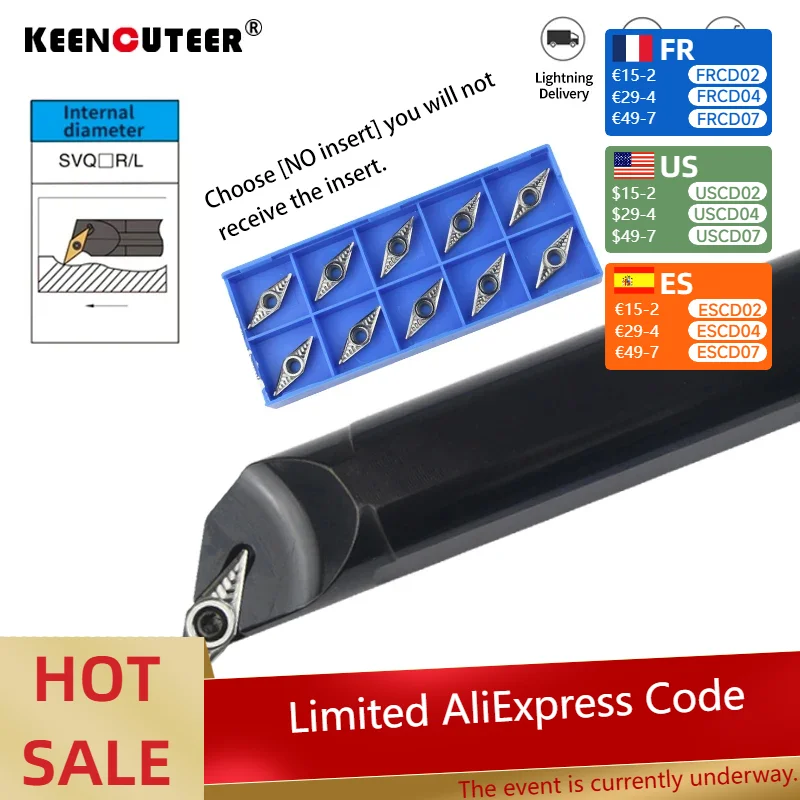 

S16Q-SVQCR11 S16Q-SVUCR11 S25S-SVQCR16 lathe cutter Internal Turning Tool Holder Boring Bar VCMT/VCGT carbide insert CNC tools