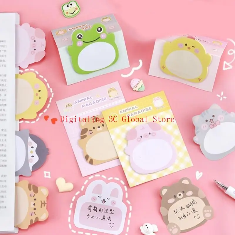  Cartoon Animal Notes Pad 160Sheets Adheive Note Paper Small Notepads Memo Pad