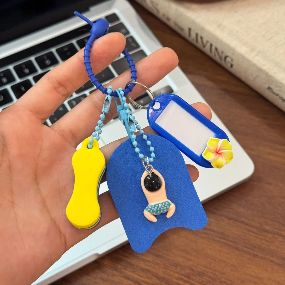Fun Floatable Swimming Pool Keychain Colorful Lightweight Swim Key Ring Compact Durable Boat Float Key Holder Swimming Pool