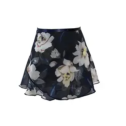 Ballet Apron Skirt Adult 2023 New Chiffon Flower Practice Leotard Dancing Wear Girls Floral Print Ballet Tutu Dancing Dress