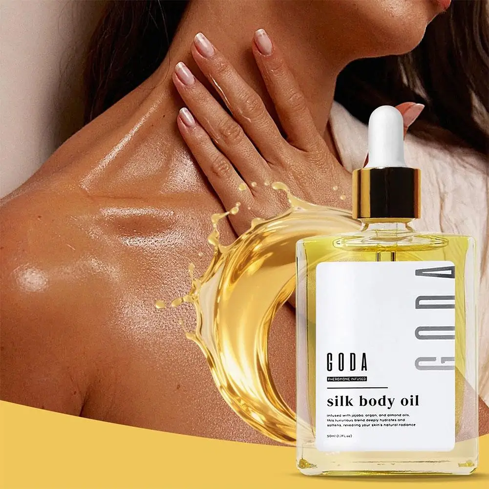 GODA Silk Body Oil Relaxing Massage Oil Lifting Firming Lighten Fine Lines Improve Sagging Skin Dullness Moisturizing Skin Care