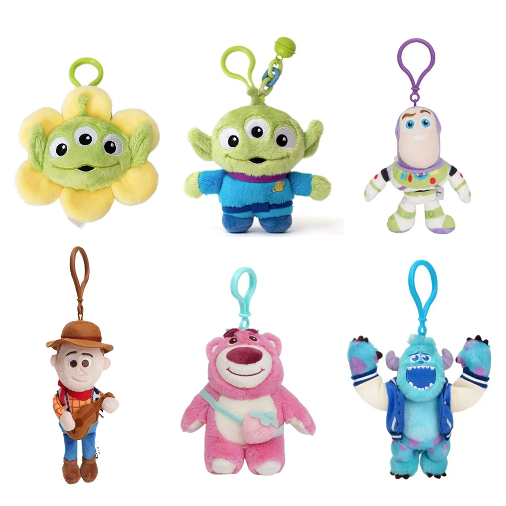 

Disney Genuine Plush Pendant Keychain Toy Story Winnie The Pooh Backpack Decoration Pendant Car Keychain Lovers Bestie Gift