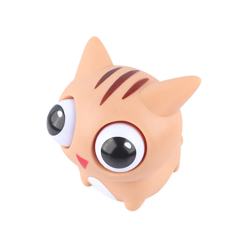 Funny Eyeball Burst Squeeze Toy Squishy Cartoon Cat Fidget Toy Kids Stress Relief Antistress Funny Pet Cat Animal Sensory Ball