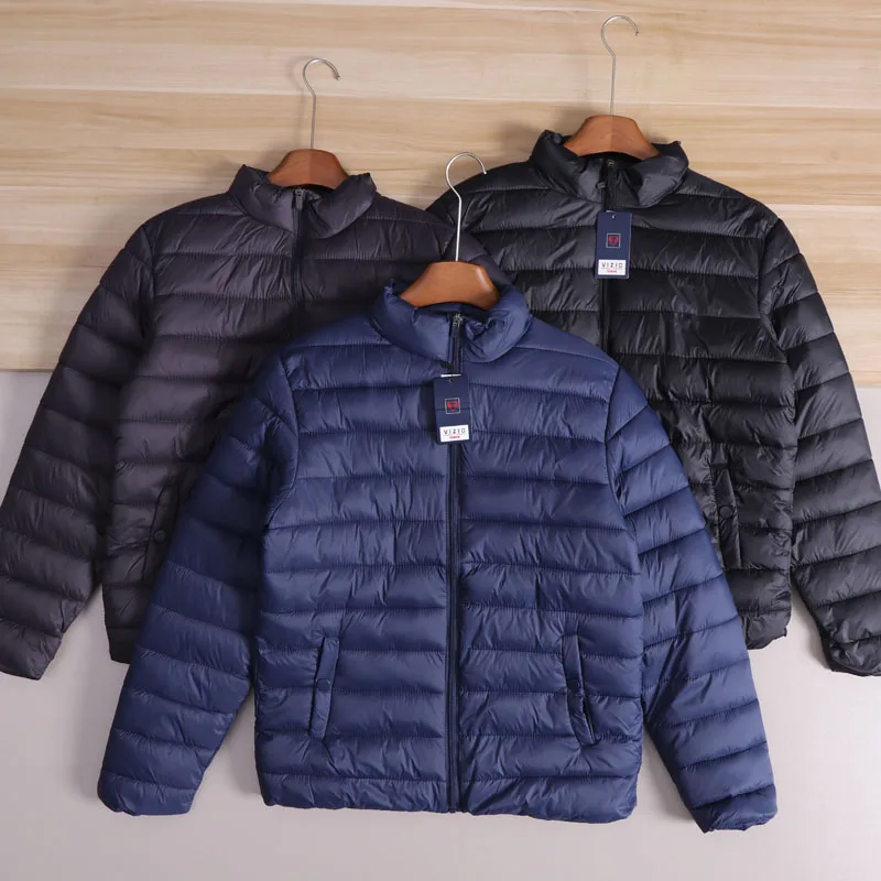 

Warm Cotton Jaet Men's Basic Collar Autumn Winter Outerwear Faion Urban Sle Long Sve Stand Fit Pure Color Coat