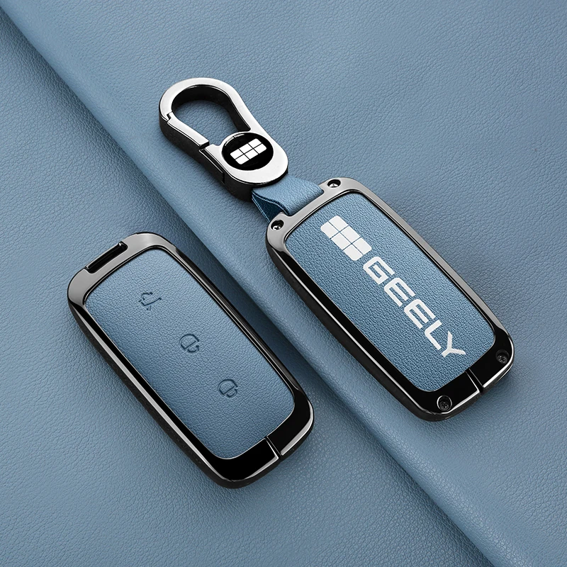 Geely Galaxy EX5 E8 E5 L6 L7 Galaxy Starry 8 EMI NO.1 Proton e.MAS 7 5 Key Holder Zinc Alloy Leather Car Key Fob Case Case