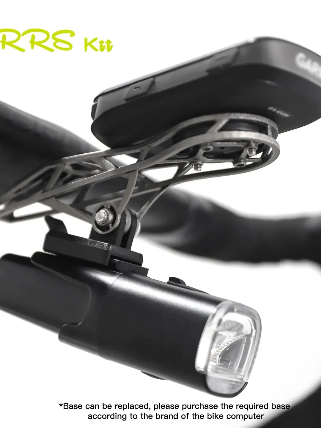 AliExpress rrskit RRSKIT 3D Printed Titanium Alloy Bicycle Computer Extended Bracket Suitable For Garmin Universal Base With Gopro Lamp Holder