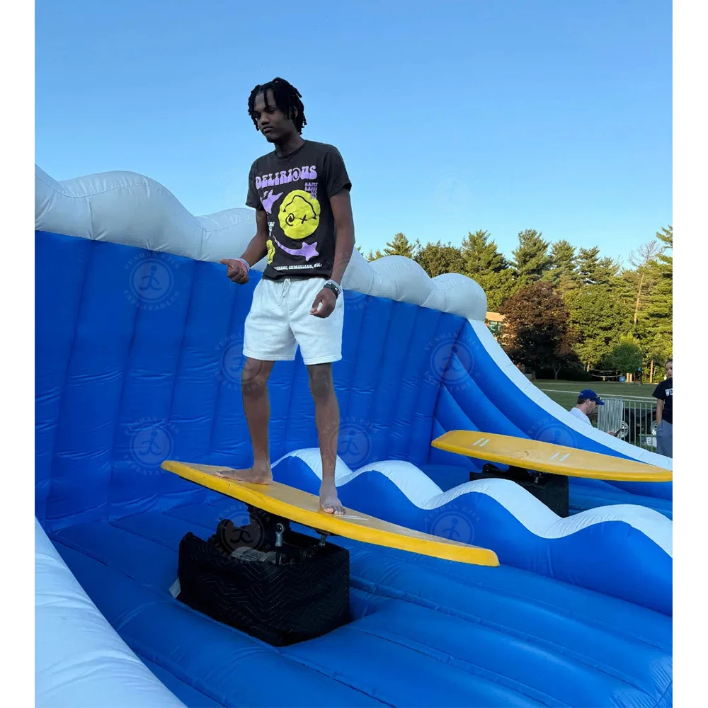 Bester Preis Outdoor-Unterhaltung Individueller aufblasbarer Surf-Simulator Kinder-Surf-Reitmaschine für zwei Spieler Wave Surfer