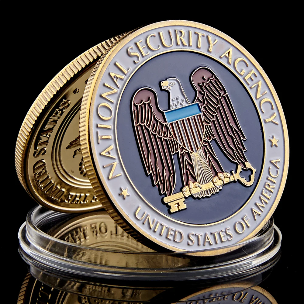 USA Nation Security Agency Washington.D.C Gold Plated Challenge Coin Value Collection