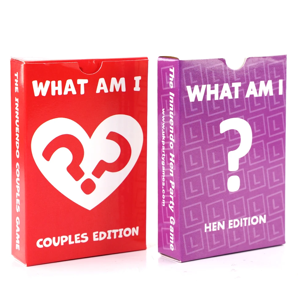 What Am I Couples Card Game Valentines Stocking Filler Wife Husband Boyfriend Hen Night Party Games What Am I Drink If You Have