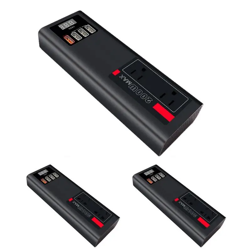 

Автомобильный инвертор 220 В с 3USB-портами и поддержкой быстрой зарядки