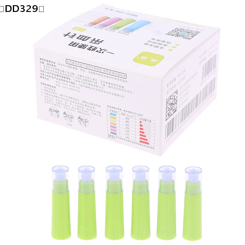 50pcs 28G Micro-Sensing Disposable Blood Collection Lancet Needle Peripheral Blood Collection Needle With Swab〔DD329〕