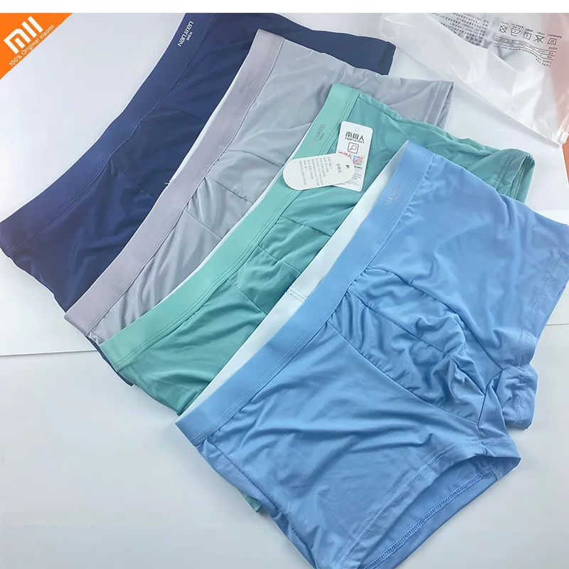 Xiaomi-Sous-vêtements en graphène anti-favorable pour hommes, sous-vêtements monochromes, caleçons sans couture, sous-vêtements grande taille