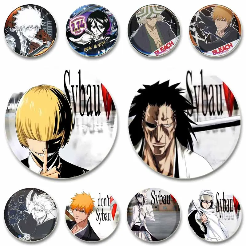 

Ichigo Kurosaki Rukia Kuchiki Cartoon Brooches Anime Peripheral Badge Jewelry Lapel Pins Bag Clothing Accessories Souvenir Gifts