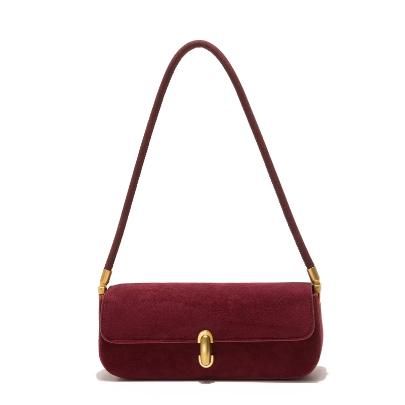 

Осенняя модная женская сумка из искусственной замши под мышками, универсальная модная сумка с замком, сумка на плечо для поездок на работу, сумки и кошельки