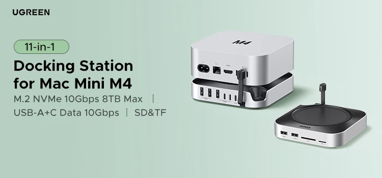 UGREEN Uno USB C HUB 6-in-1 4K60Hz PD100W 10Gbps USB3.2 Splitter Adapter for Laptop Macbook Pro Air USB Expander Docking Station