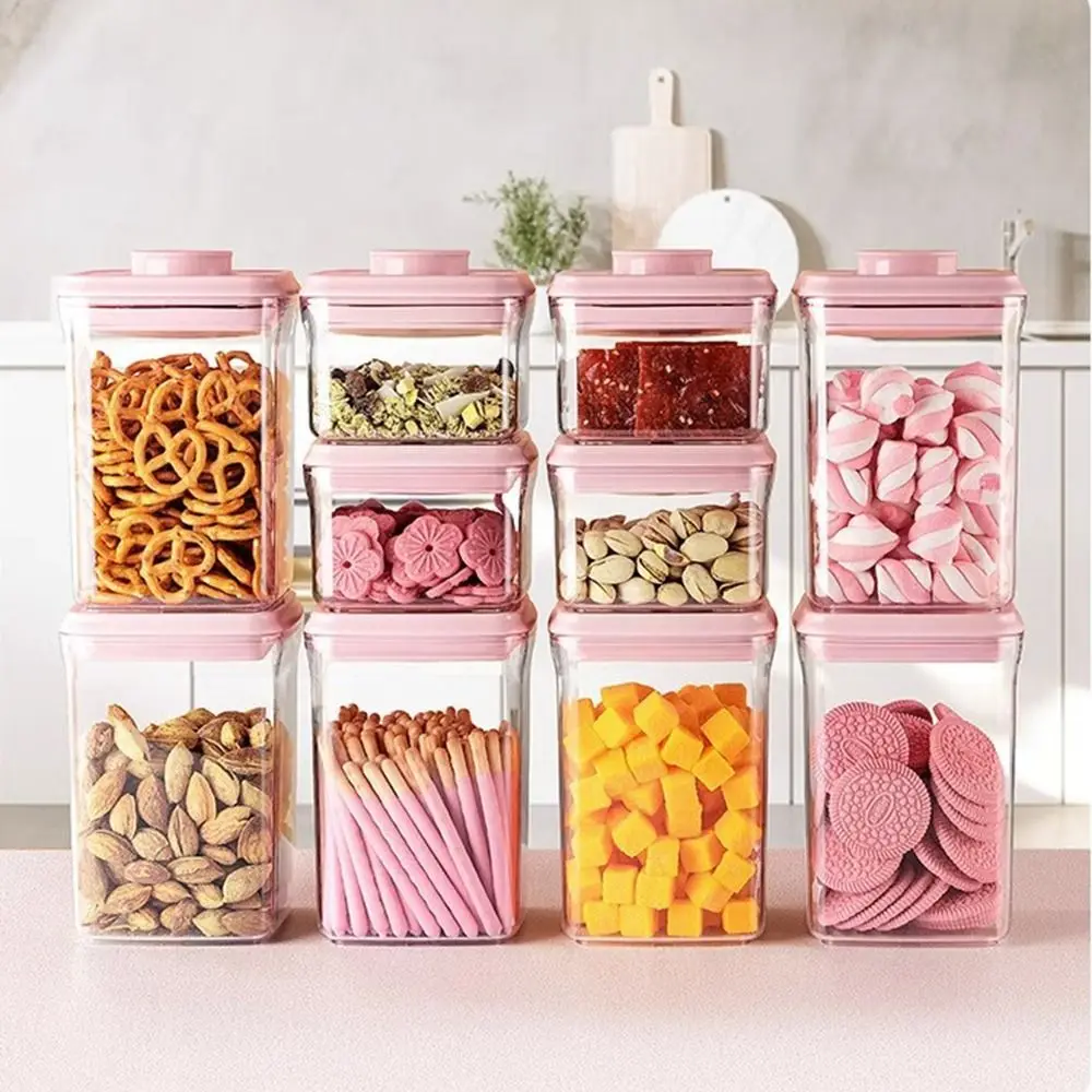 Food Grade Airtight Food Storage Containers Sealed Detachable Kitchen Storage Jar with Lids Leak-proof One Button Opening