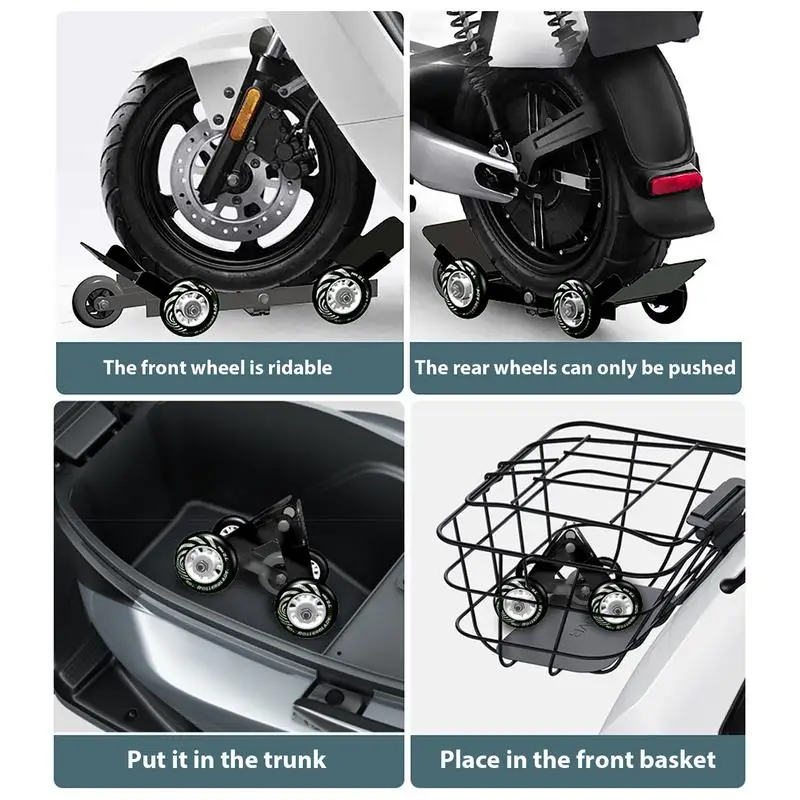 Wheel Dolly Wheel Dolly Set Of 4 Car Wheel Dolly Wheel Dollies Multi-Bearing Design Foldable Motorcycle Moving for Electric