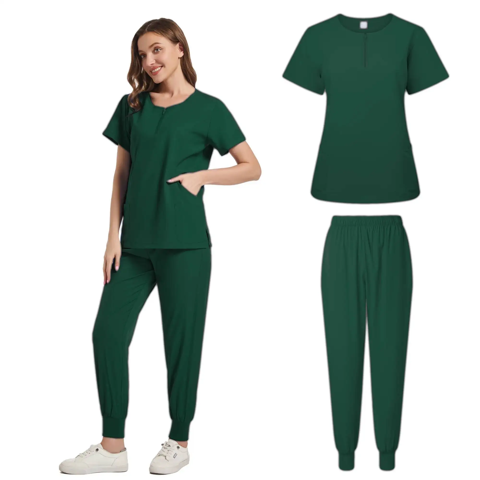 Tuta da donna Set corto Uniformi da lavoro Spa Salon Uniforme Abbigliamento da lavoro Set di scrub colorati per sala operatoria