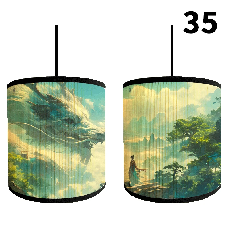 Japanese Style Bamboo Art Lamp Shade 25cm Bar Homestay Restaurant Decor Lampshade Chandelier E27 Home Bedside Wall Lamp Cover