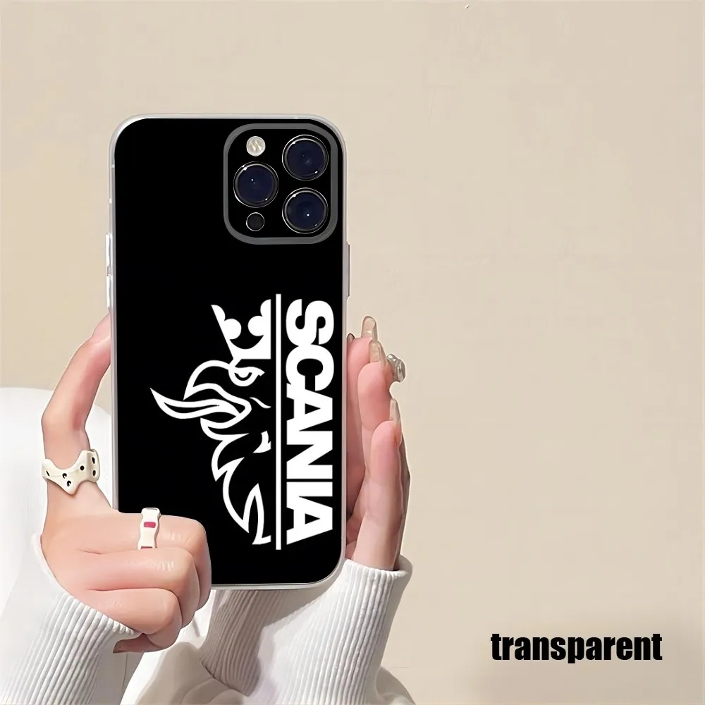 

Роскошный автомобильный s-scaniaes чехол для телефона для iPhone 15 14 12 13 11 Pro очаровательный мини X XR XS Max 7 8 Plus прозрачный чехол