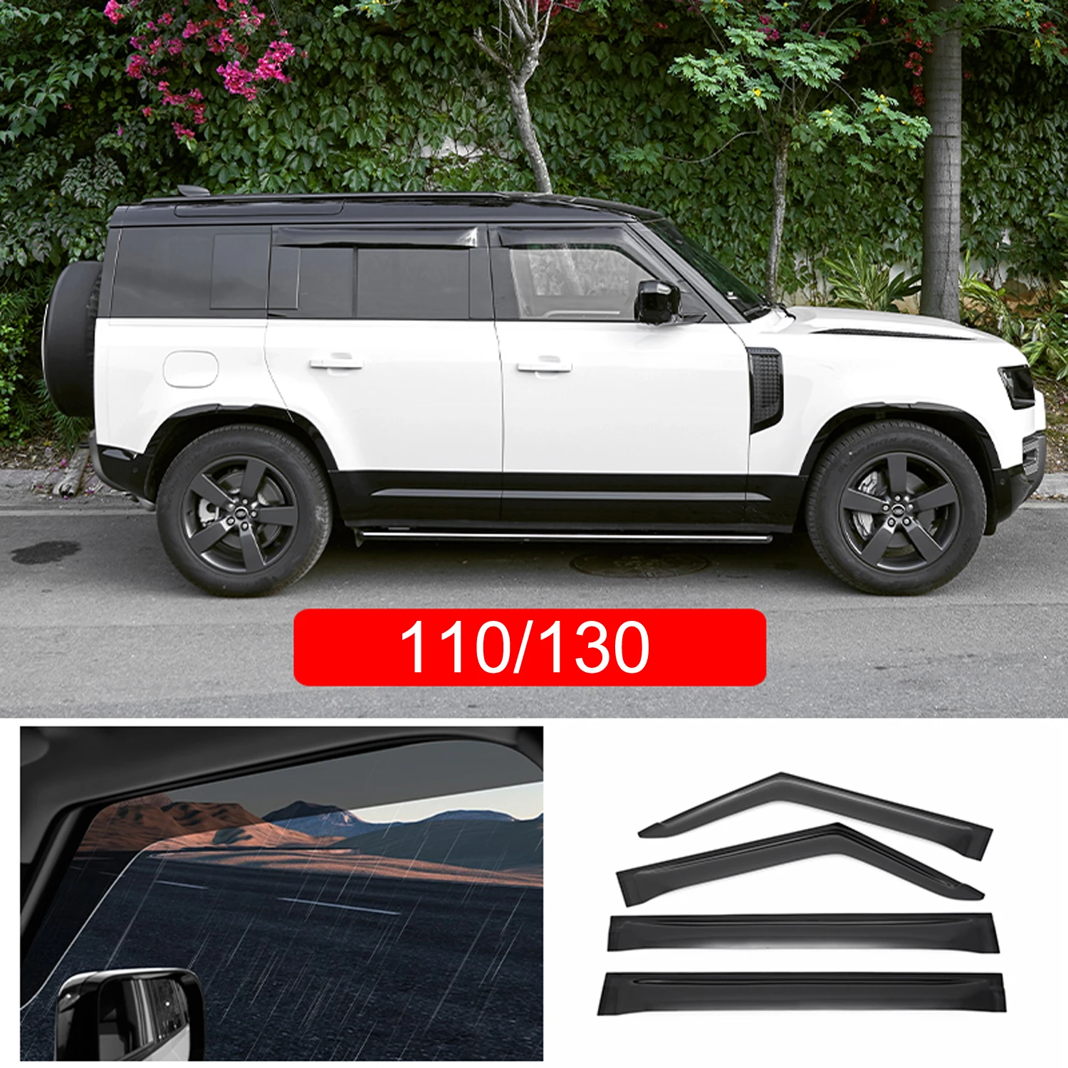 

Car Accessories For Land Rover Defender 2020 2021 2022 2023 Exterior Window Visor Wind Deflector Sun Rain Guard