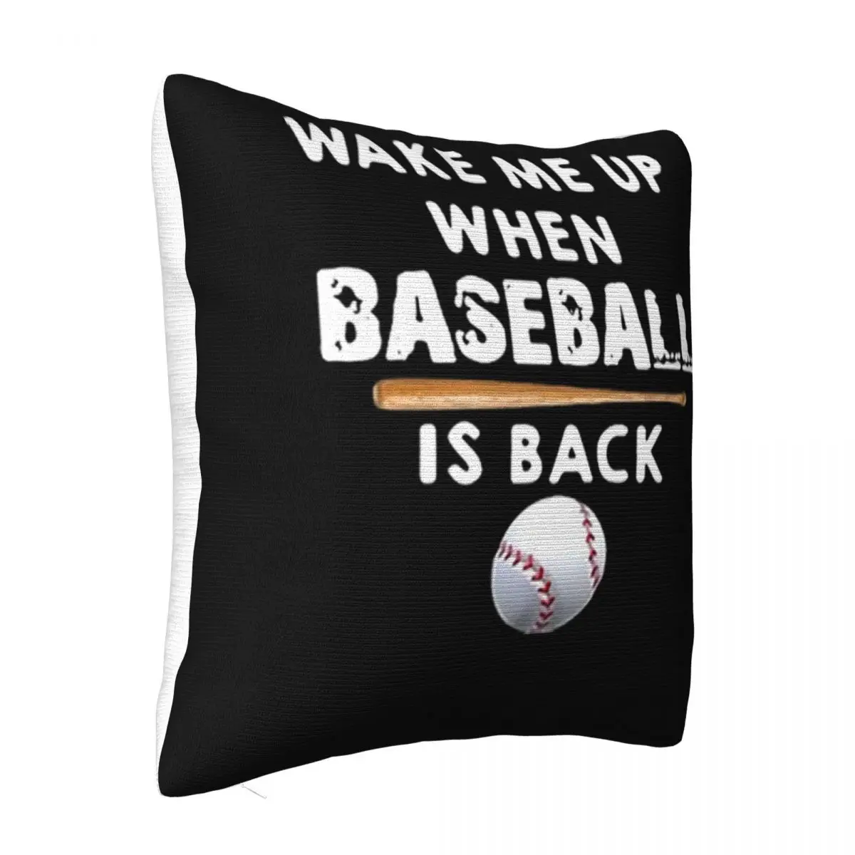 Softball Wake Me Up When Baseball Is Back Crewneck Pure Cheap Sale Unisex Surprise Dj Simple Pillow Case