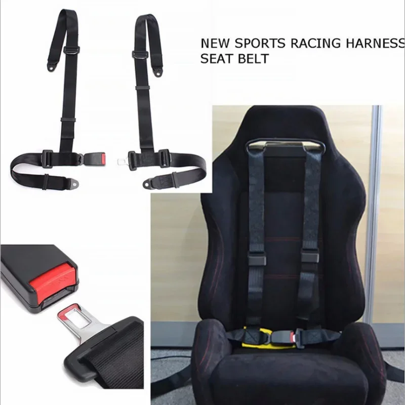 Arnés de Seguridad de 4 Puntos para Carreras, Cinturón de Seguridad Ajustable de Liberación Rápida para Karting, Universal para Go Kart, ATV, UTV
