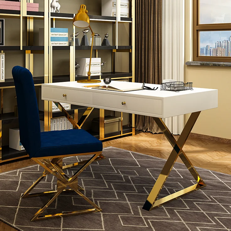 Light luxury desk study computer desktop table household paint writing desk reception table