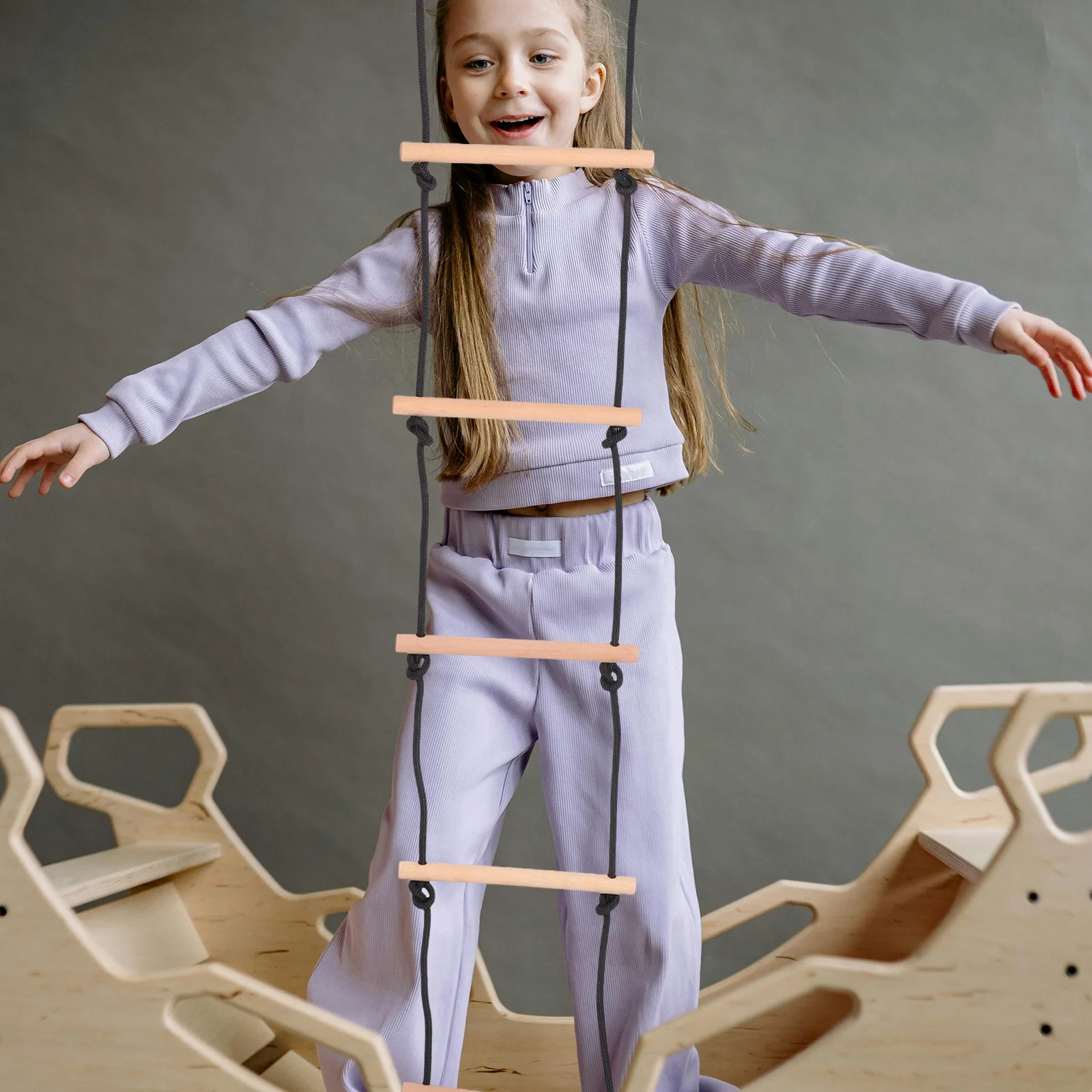 Klimmen Sportspeelgoed Touwladder voor kinderen De rekwisieten Ladders Polyester Hangend kind