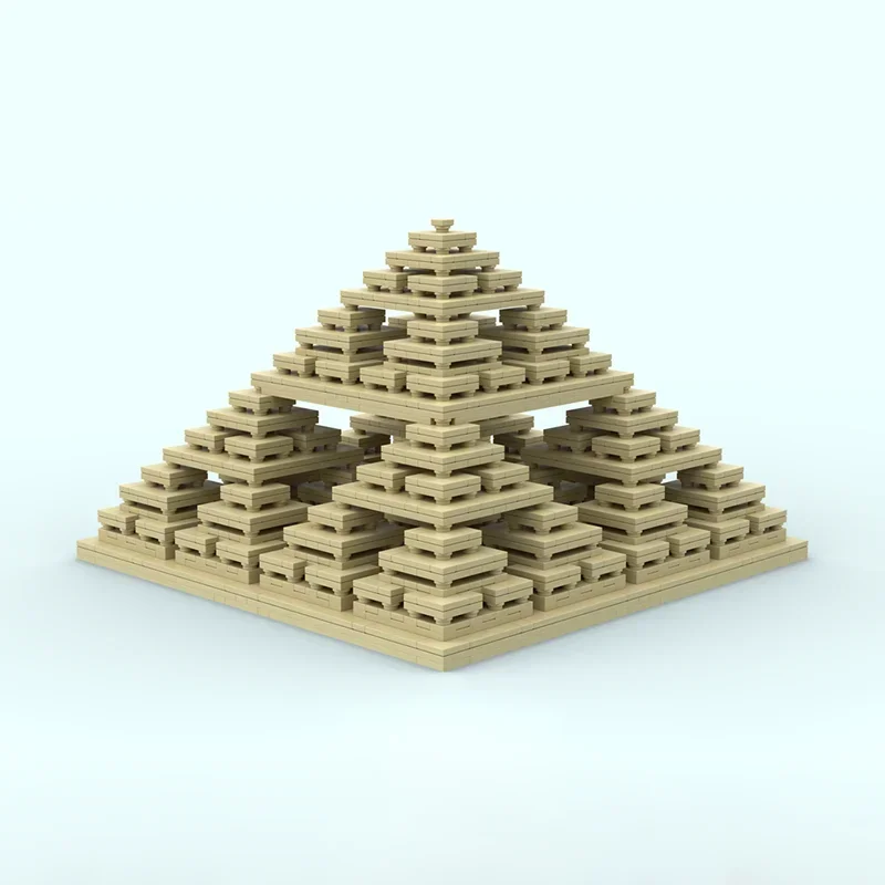 Kreatywne Modely Klocki Konstrukcyjne Piramida Architektura Techniczna Widok Ulicy Cegły DIY Montaż Zabawka Konstrukcyjna Prezenty Świąteczne